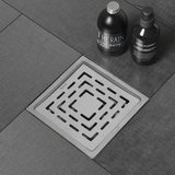 Sapphire Square 304-Grade Floor Drain (6 x 6 Inches) - by Ruhe®
