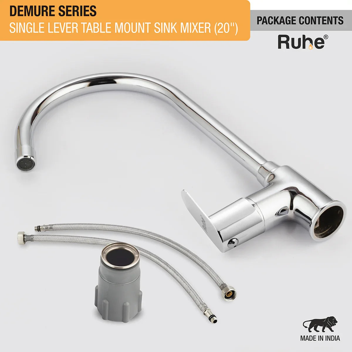 Demure Single Lever Deck-mount Kitchen Sink Mixer Tap with Swivel Spout