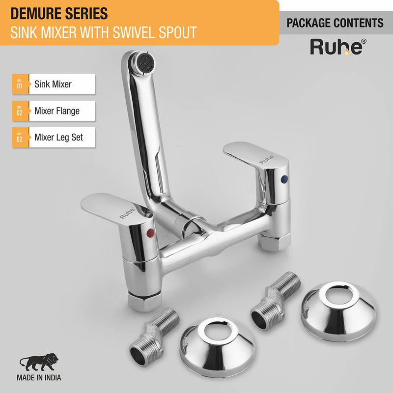 Demure Sink Mixer Brass Faucet with Small (7 inches) Swivel Spout - by Ruhe