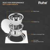 Full Moon Floor Drain with Cockroach Trap