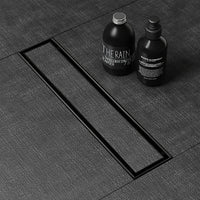 Marble Insert Shower Drain Channel (18 x 3 Inches) Black PVD Coated - by Ruhe