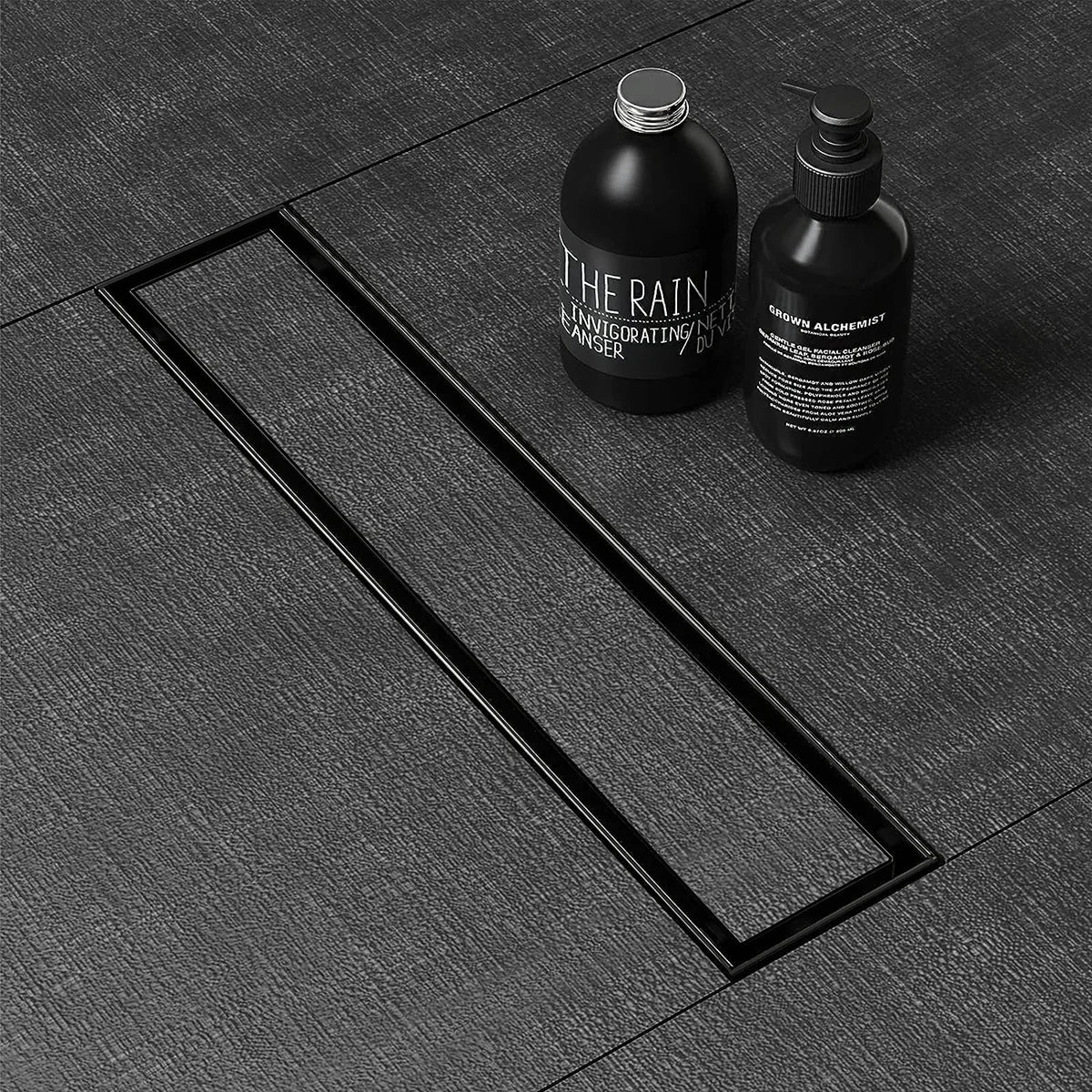 Marble-Insert Shower Drain Channel (3 Inches)