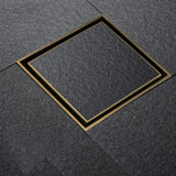 Marble-Insert Shower Drain Channel (5 x 5 Inches)