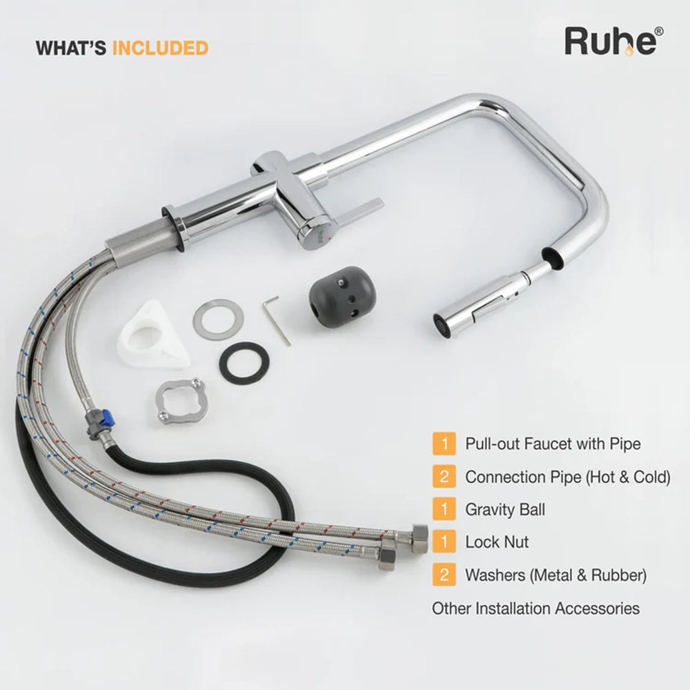 Opulo Dual Flow Pull-Out Kitchen Mixer Faucet
