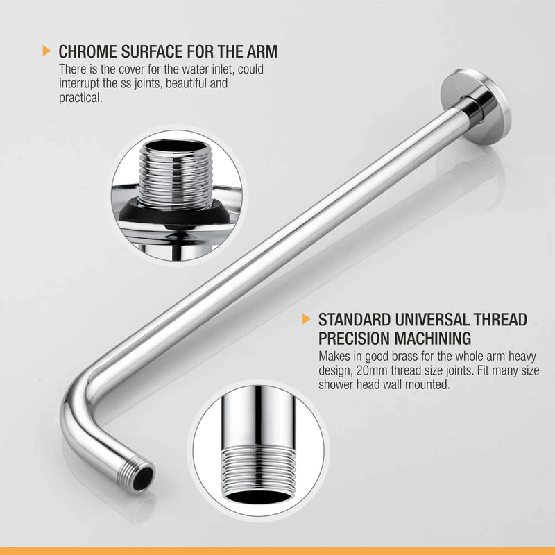 Round Full Bend Shower Arm