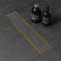 Marble-Insert 304-Grade Shower Drain Channel (4 Inches)