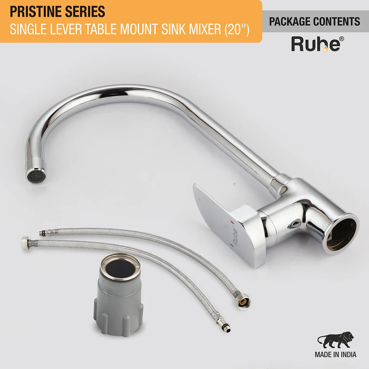 Pristine Single Lever Deck-mount Kitchen Sink Mixer Tap with Swivel Spout