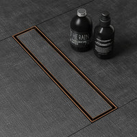 Marble-Insert 304-Grade Shower Drain Channel (4 Inches)