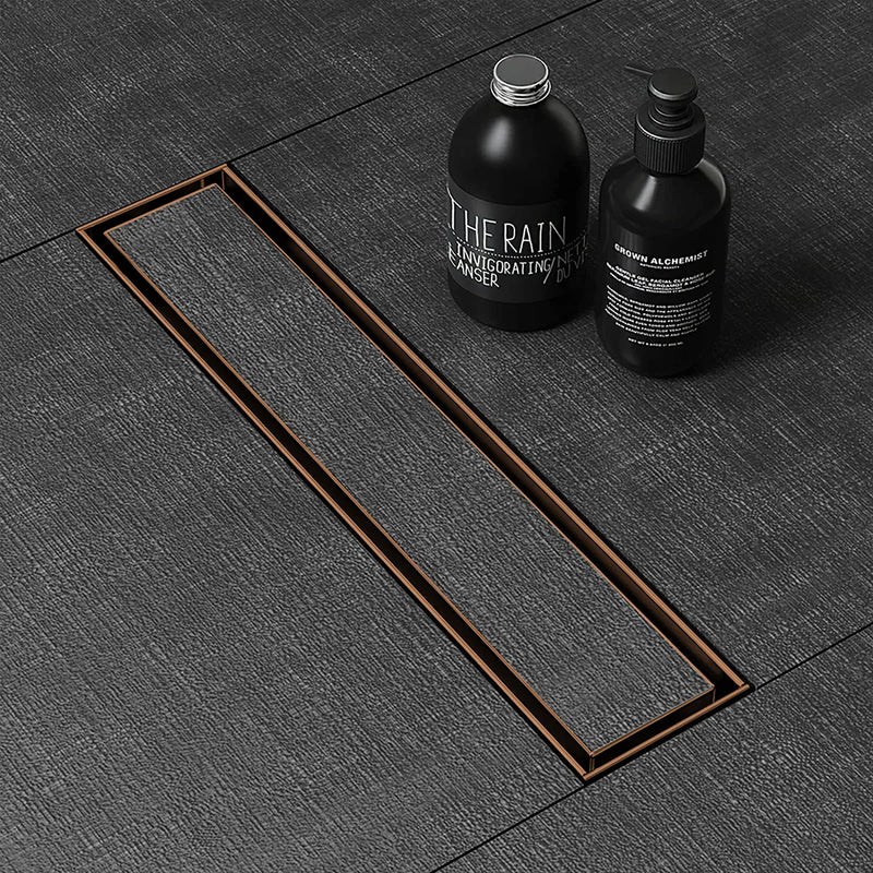 Marble-Insert Shower Drain Channel (4 Inches)