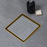 Marble-Insert Shower Drain Channel (4 x 4 Inches)