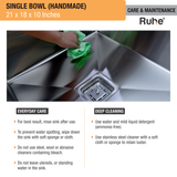 Handmade Single Bowl Kitchen Sink (21 x 18 x 10 Inches)