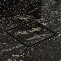 Marble-Insert 304-Grade Square Floor Drain with Cockroach Trap (6 x 6 Inches)