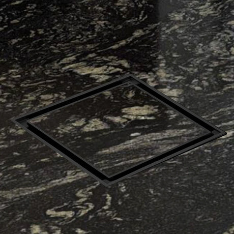 Marble-Insert Shower Drain Channel (6 x 6 Inches)