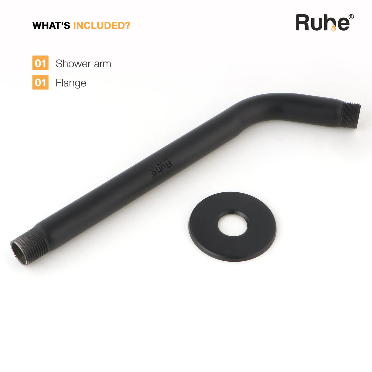 Round Half Bend Shower Arm