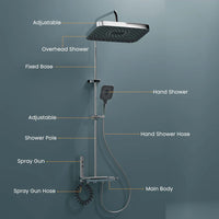 Ripple 4-Function Brass Smart Shower Panel Set