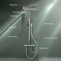 Rain 3-Function Brass Smart Shower Panel Set