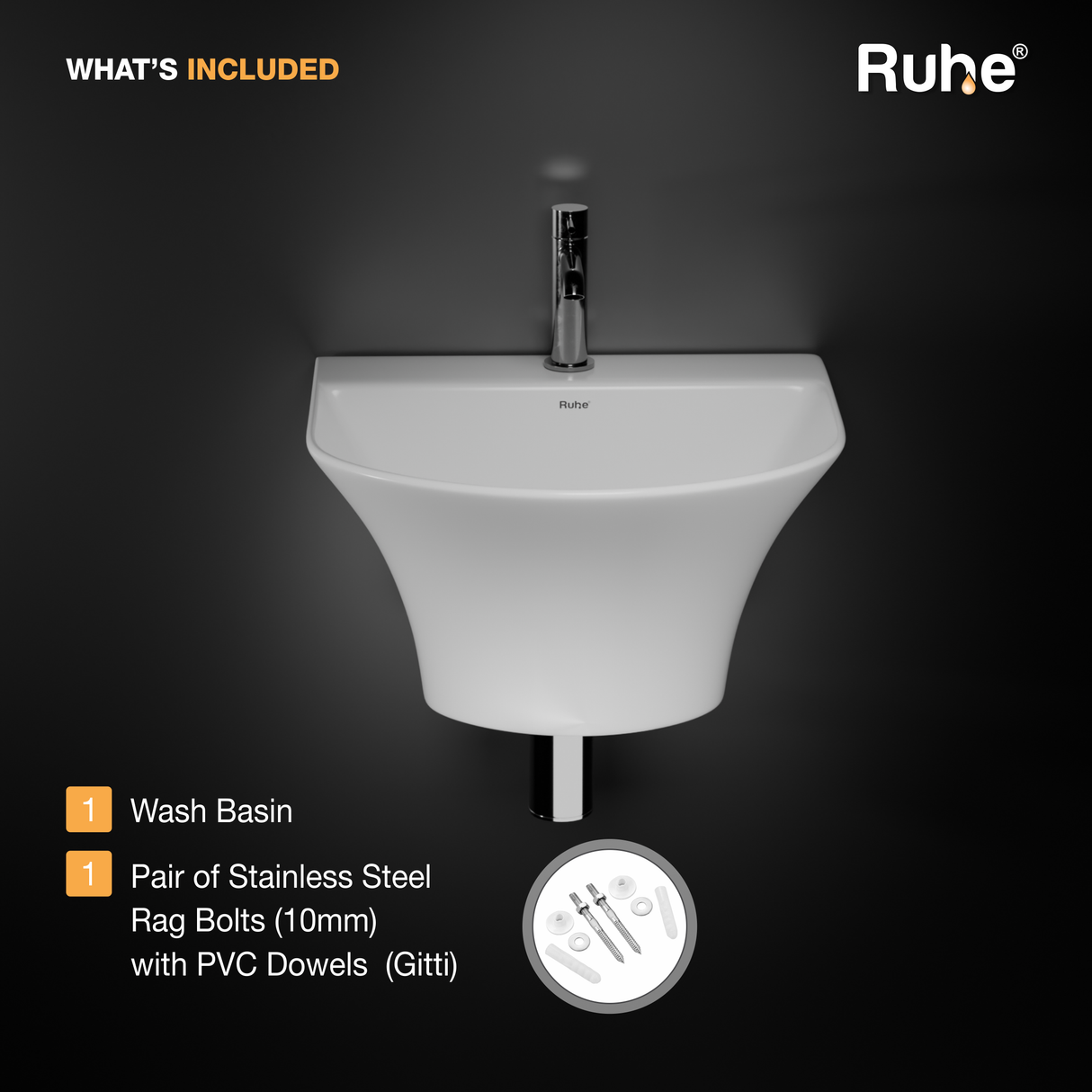 Delphi Half Pedestal Wash Basin