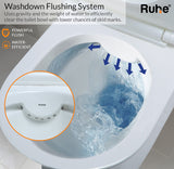 Dune One-Piece Rimless S-Trap Western Toilet / Commode (White) - by Ruhe