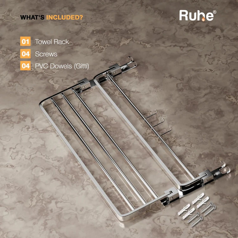 Dual Foldable Towel Rack (24 Inches)