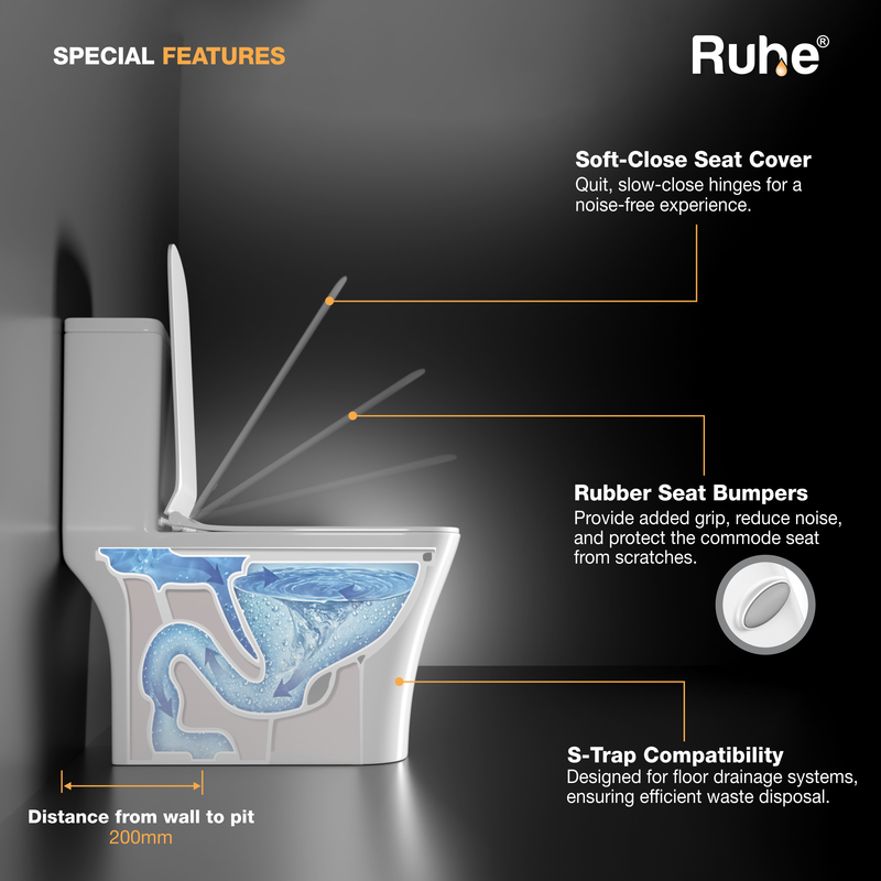 Quro One-Piece Western Commode