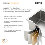 Handmade Single Bowl Kitchen Sink (20 x 17 x 10 Inches) (Material Specification)