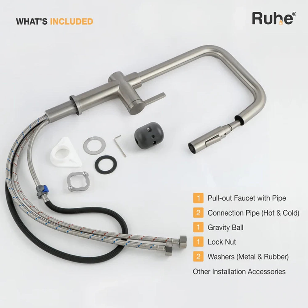 Opulo Dual Flow Pull-Out Kitchen Mixer Faucet