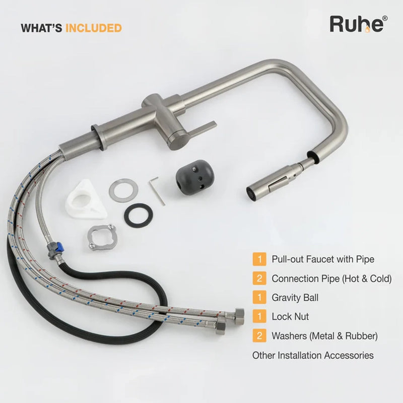 Opulo Dual Flow Pull-Out Kitchen Mixer Faucet