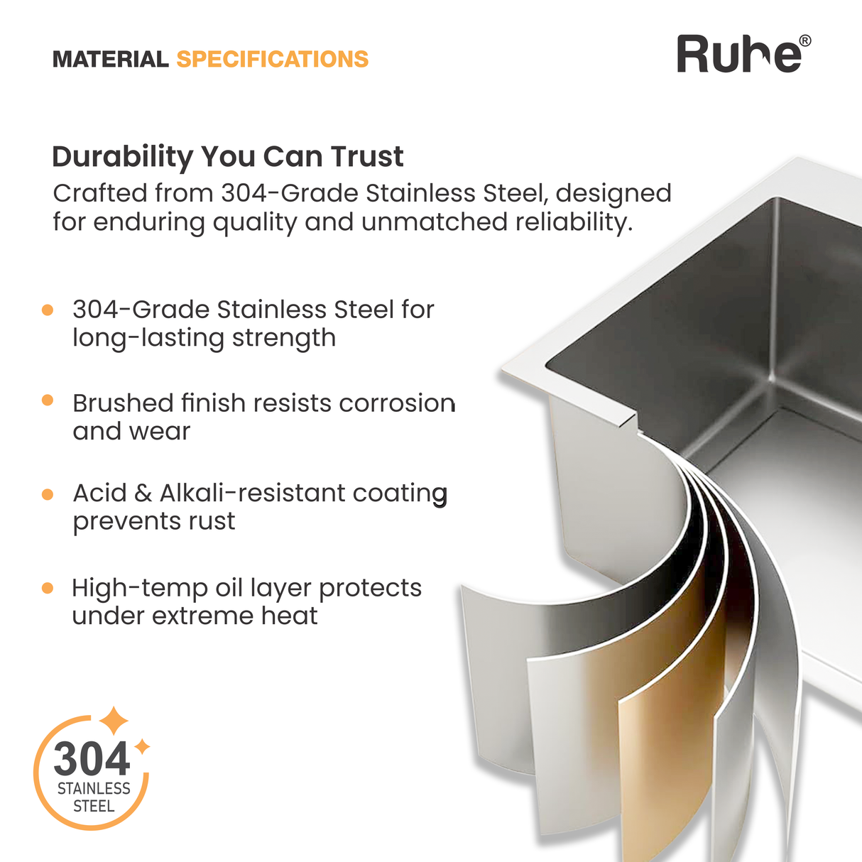 Handmade Single Bowl Kitchen Sink (24 x 18 x 10 Inches)