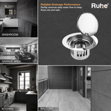 Round Full Moon Floor Drain with Cockroach Trap (5 Inches)