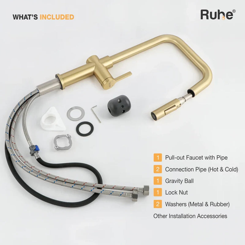 Opulo Dual Flow Pull-Out Kitchen Mixer Faucet