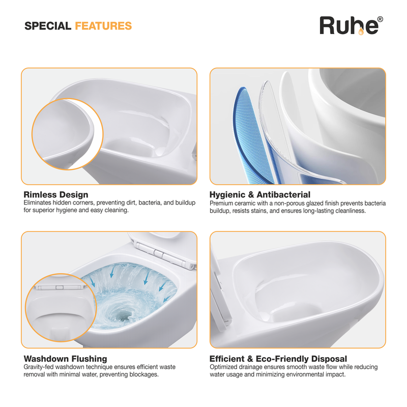 Raga Wall-Hung Western Commode