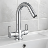 Kubix Deck-mount Wash Basin Mixer Tap with Small Swivel Spout (12") - by Ruhe