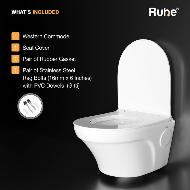 Rossa Wall-Hung Western Commode