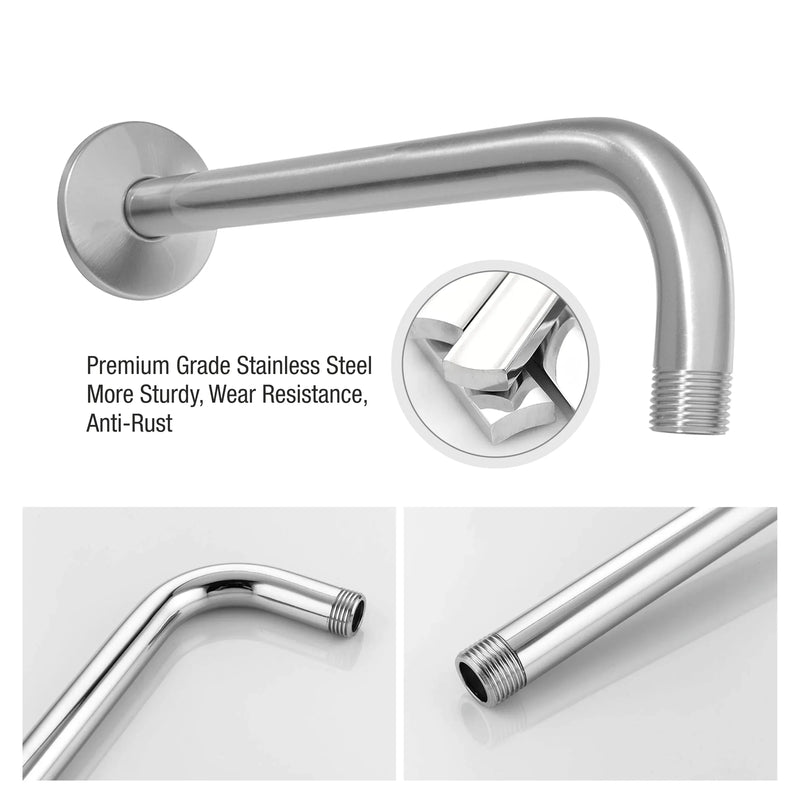 Round Full Bend Shower Arm