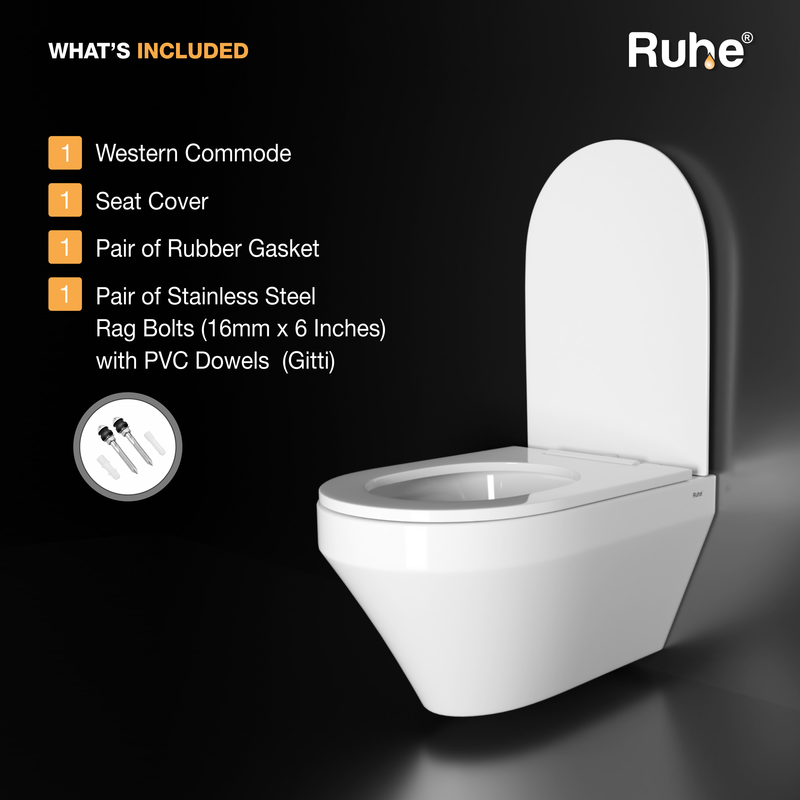 Raga Wall-Hung Western Commode