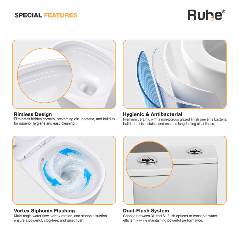 Fabia One-Piece Western Commode