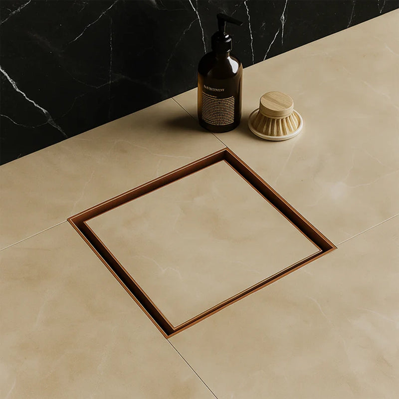 Tile-Insert Shower Drain Channel (6 x 6 Inches)