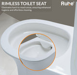 Dune One-Piece Rimless S-Trap Western Toilet / Commode (White) - by Ruhe