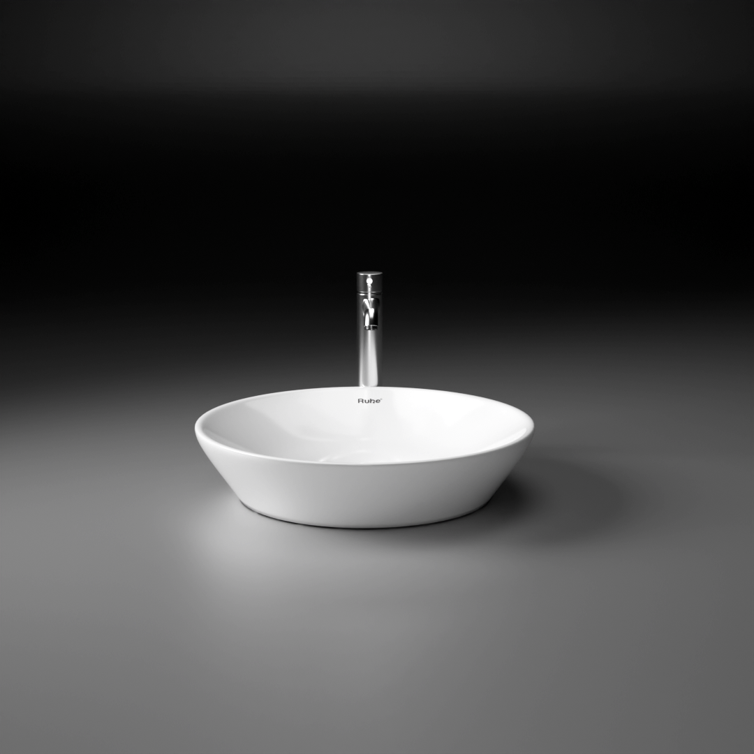 Amara Counter Wash Basin (White) - by Ruhe