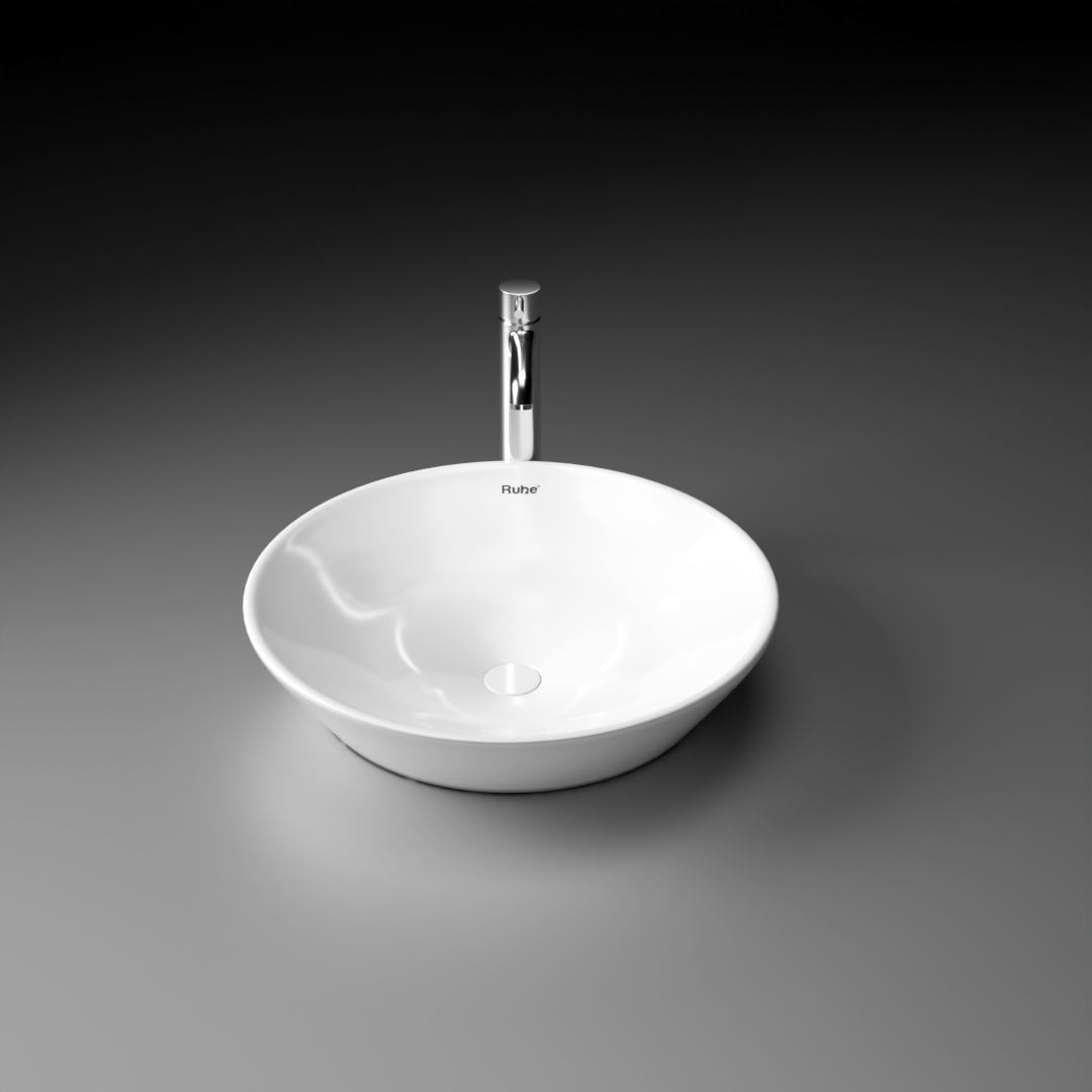 Amara Counter Wash Basin (White) - by Ruhe