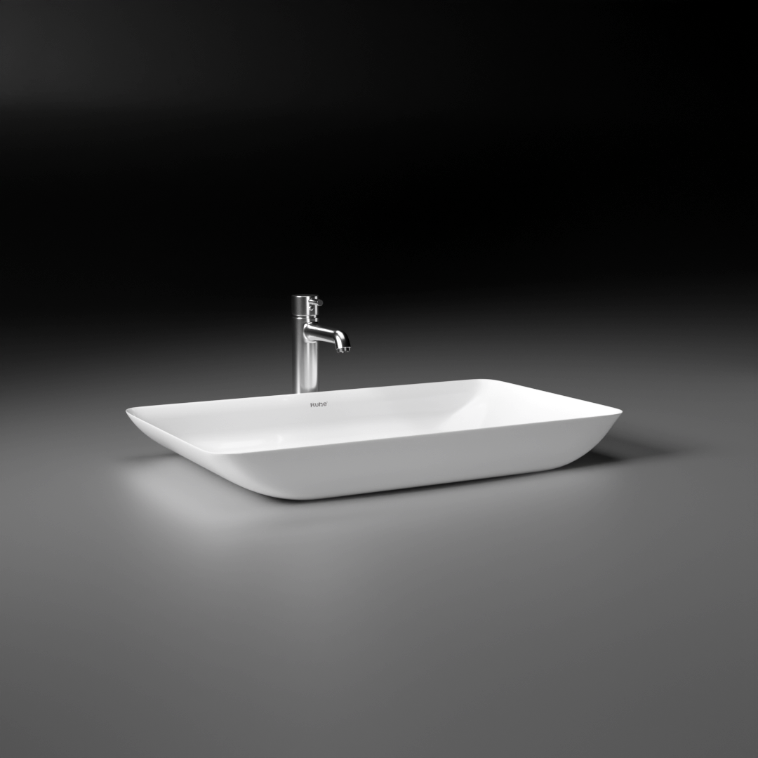 Apollo Table-Top Wash Basin (White) - by Ruhe