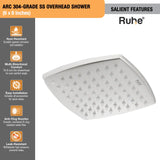 Arc 304-Grade SS Overhead Shower