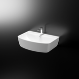 Aries Wall-hung Wash Basin (White) - by Ruhe