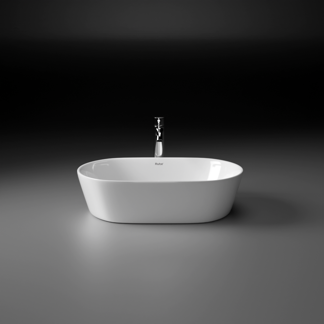 Astrik Table-Top Wash Basin (White) - by Ruhe