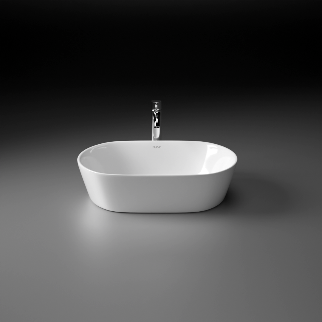 Astrik Table-Top Wash Basin (White) - by Ruhe