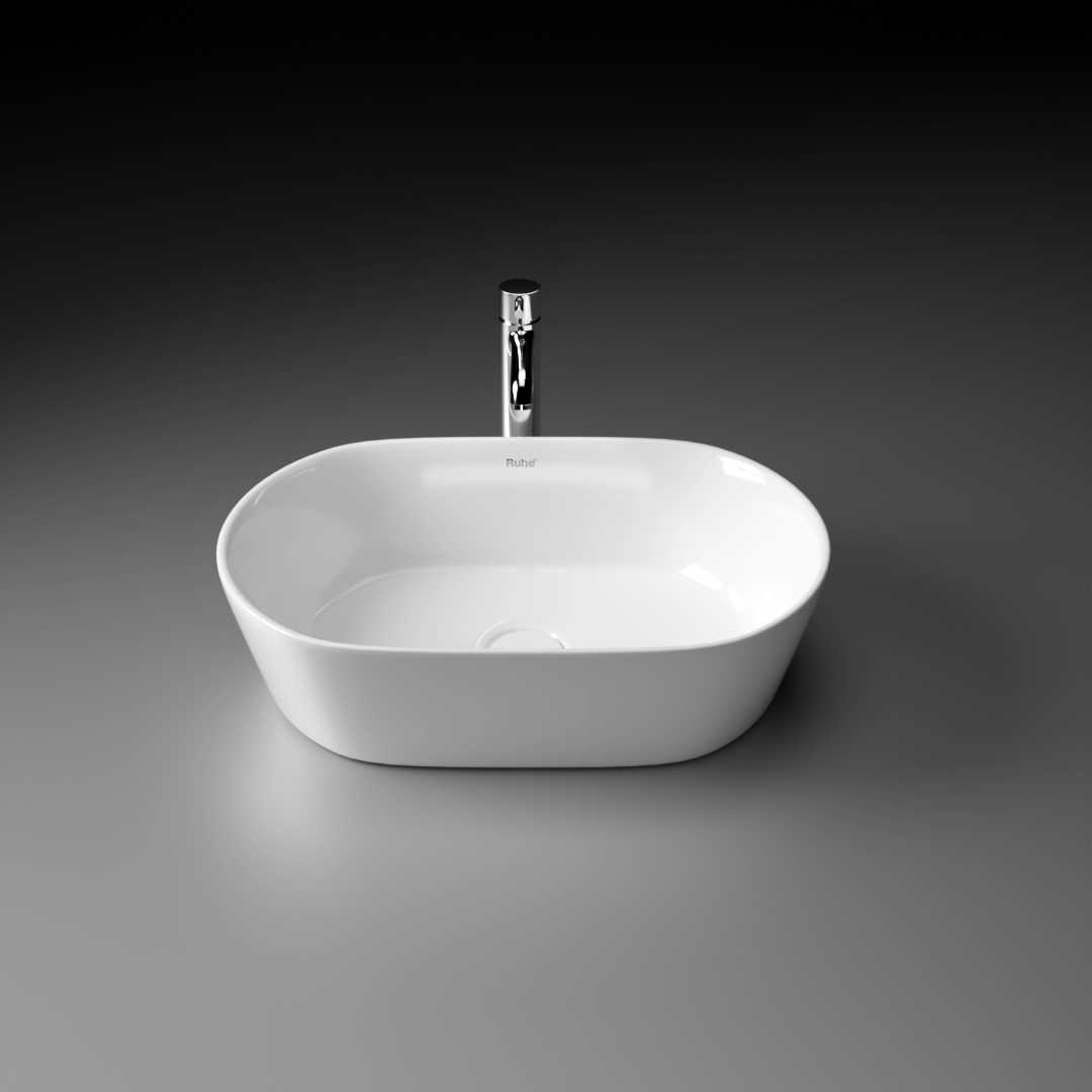 Astrik Table-Top Wash Basin (White) - by Ruhe