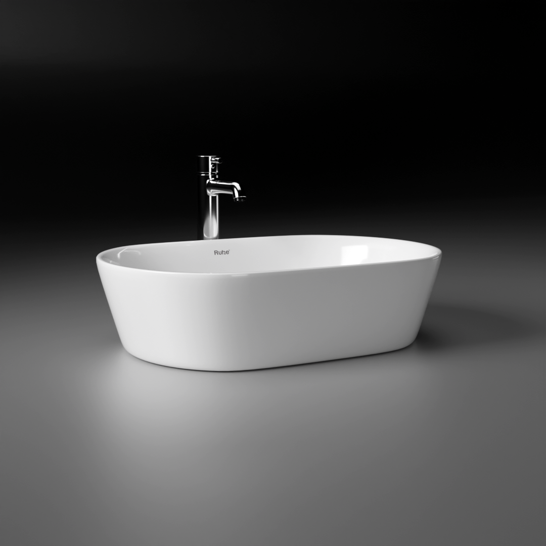 Astrik Table-Top Wash Basin (White) - by Ruhe