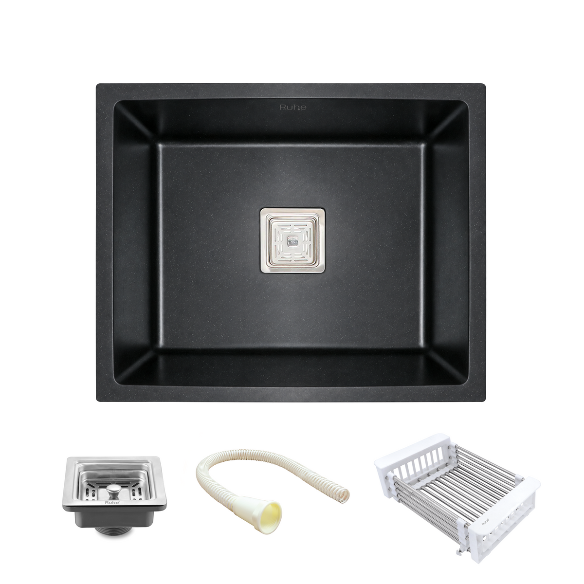 Quartz Single Bowl Kitchen Sink (21 x 18 x 9 Inches)