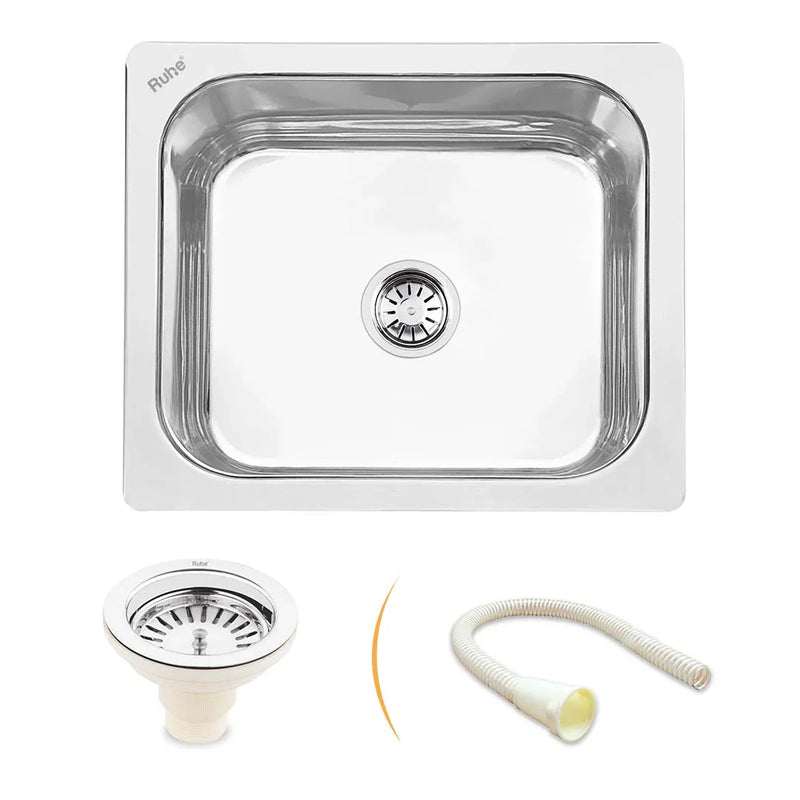Single Bowl Premium Kitchen Sink (22 x 18 x 8 Inches)