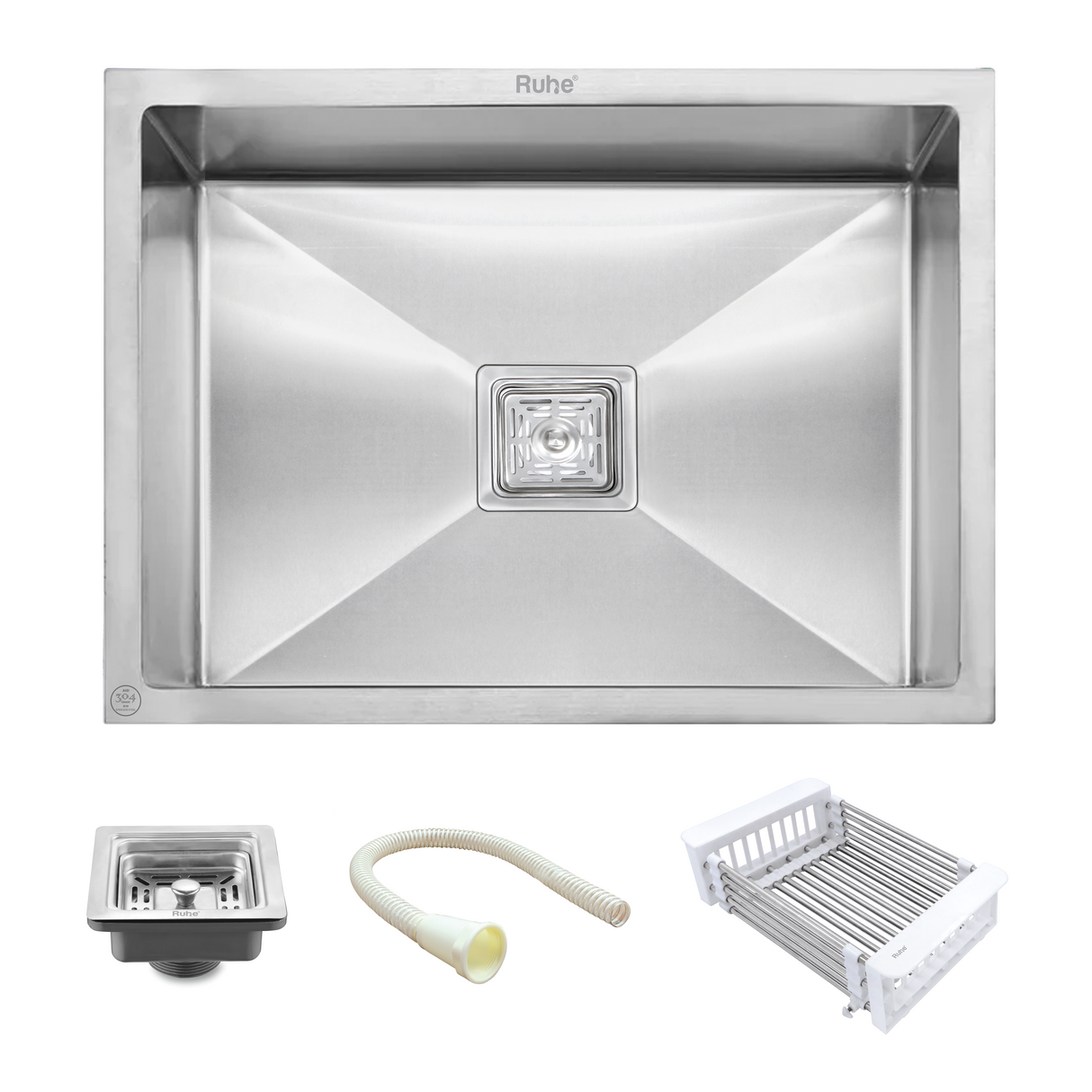 Handmade Single Bowl Kitchen Sink (24 x 18 x 10 Inches)